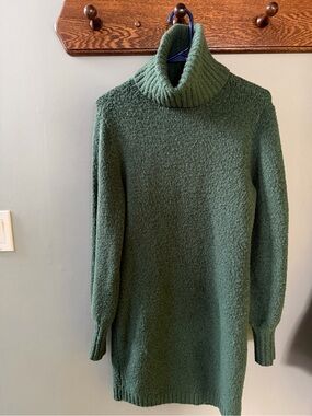 Guess Olive Green Turtleneck Sweater Dress
